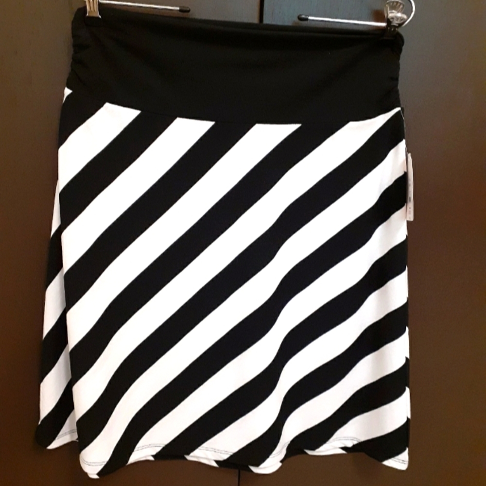 A-Line Skirt, M, Black/White